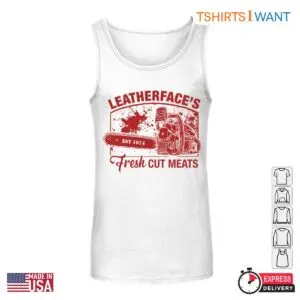 Leatherface’s Fresh Cut Meats T-Shirt - Texas Chainsaw Massacre Horror Fan Apparel 8 Leatherfaces Fresh Cut Meats T Shirt Texas Chainsaw Massacre Horror Fan Apparel 4 1.jpg
