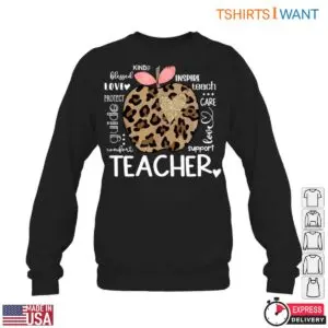 Leopard Print Apple Teacher T-Shirt – Teacher Appreciation Design 11 Leopard Print Apple Teacher T Shirt E28093 Teacher Appreciation Design 6.jpg