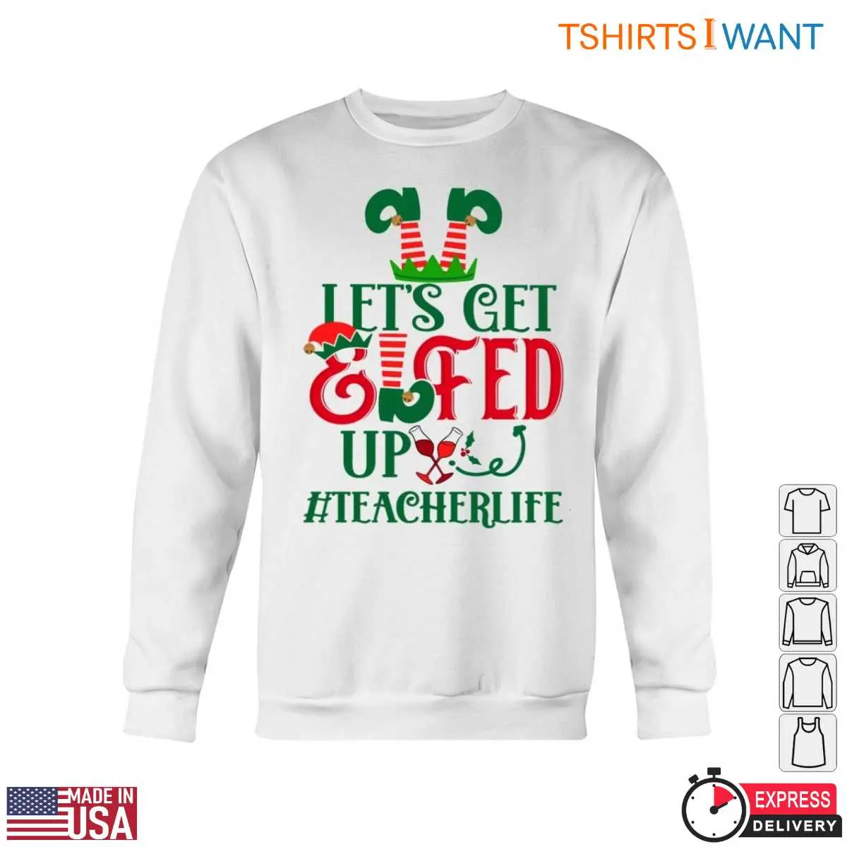 Lets Get Elfed Up Christmas Teacher T Shirt 5 1.jpg