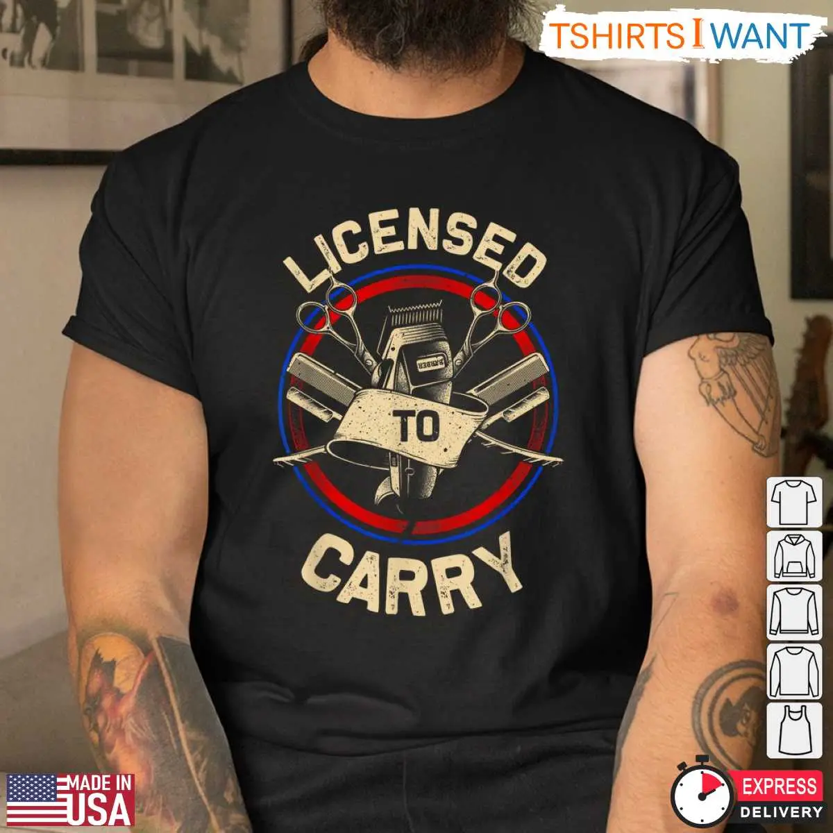 Licensed to Carry Barber Tools Funny Barber T Shirt 4 1.jpg