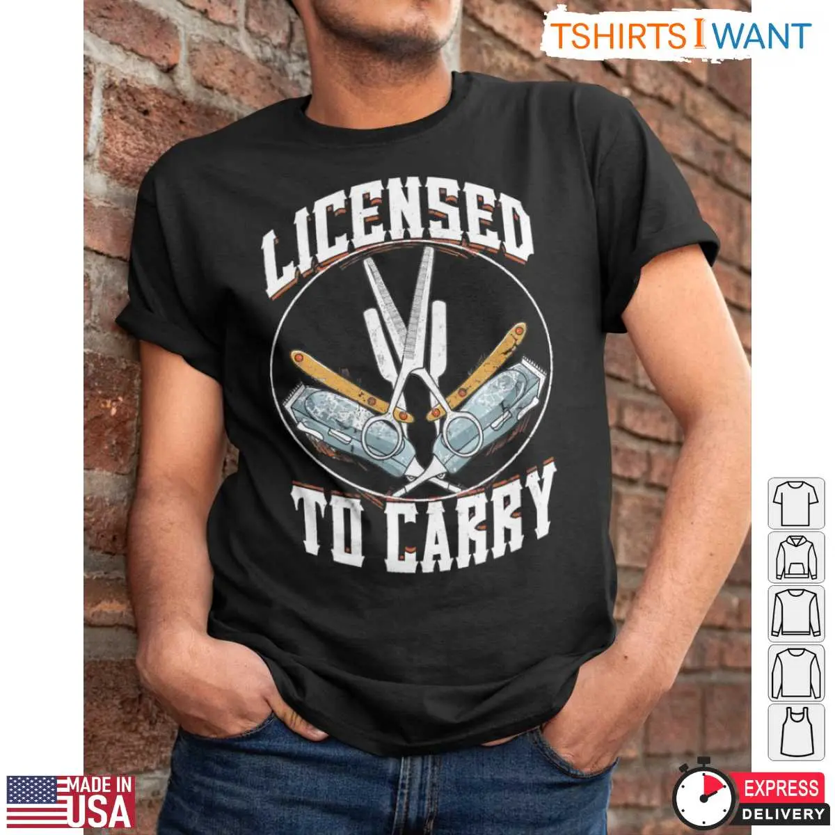 Licensed to Carry Funny Barber Scissors and Razors T Shirt 4 1.jpg