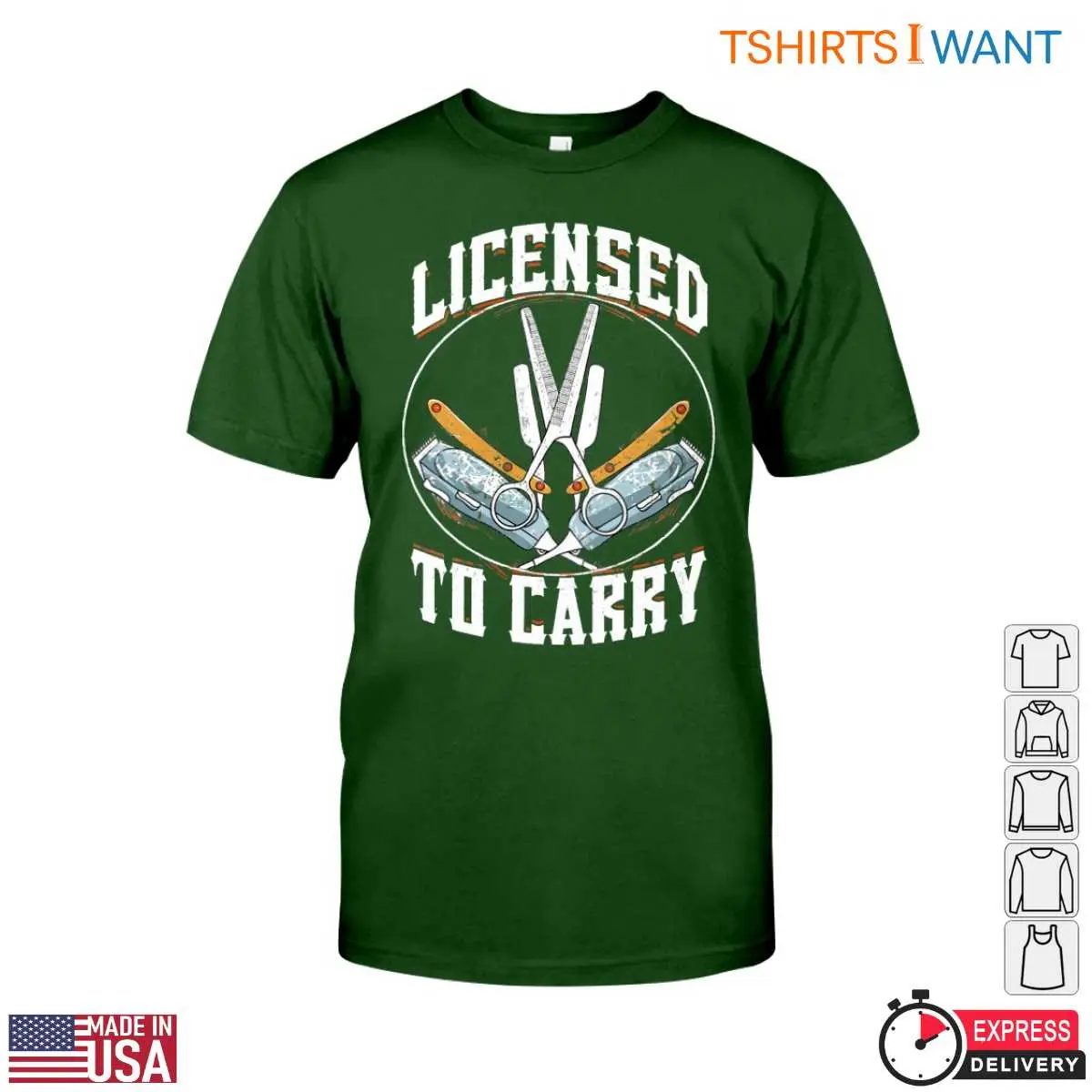 Licensed to Carry Funny Barber Scissors and Razors T Shirt 6 1.jpg