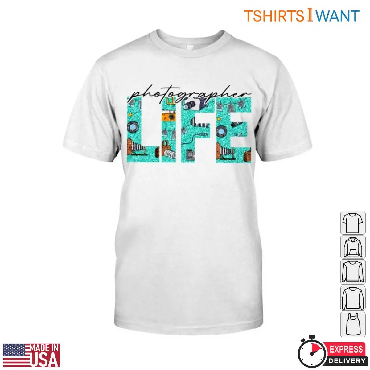Lifestyle Photography Creative Camera Artist Tee 12 Lifestyle Photography T-Shirt Front View