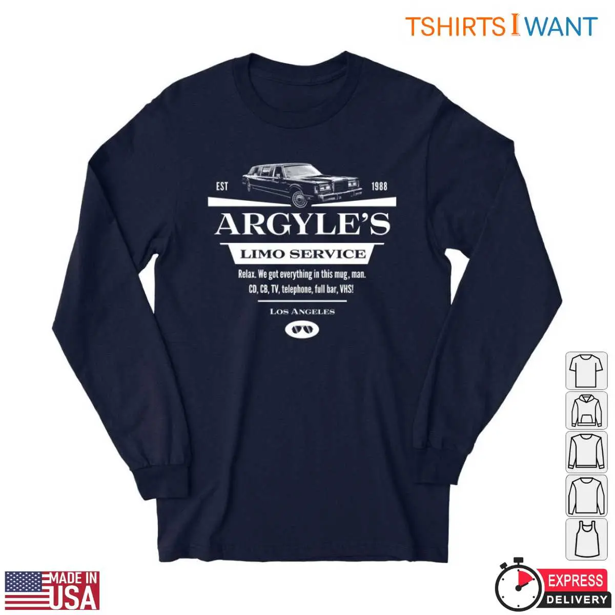 Limo Service T Shirt Argyles 1988 Holiday Classic 2 1.jpg