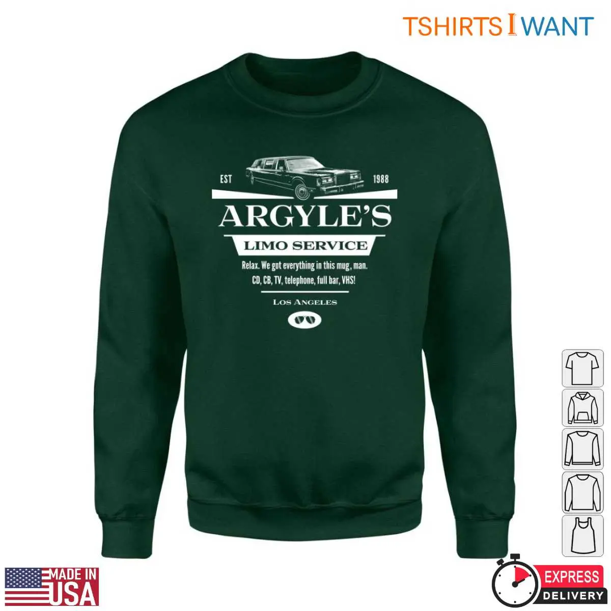 Limo Service T-Shirt - Argyle's Limo Service Established 1988 11 Limo Service T-Shirt Detail