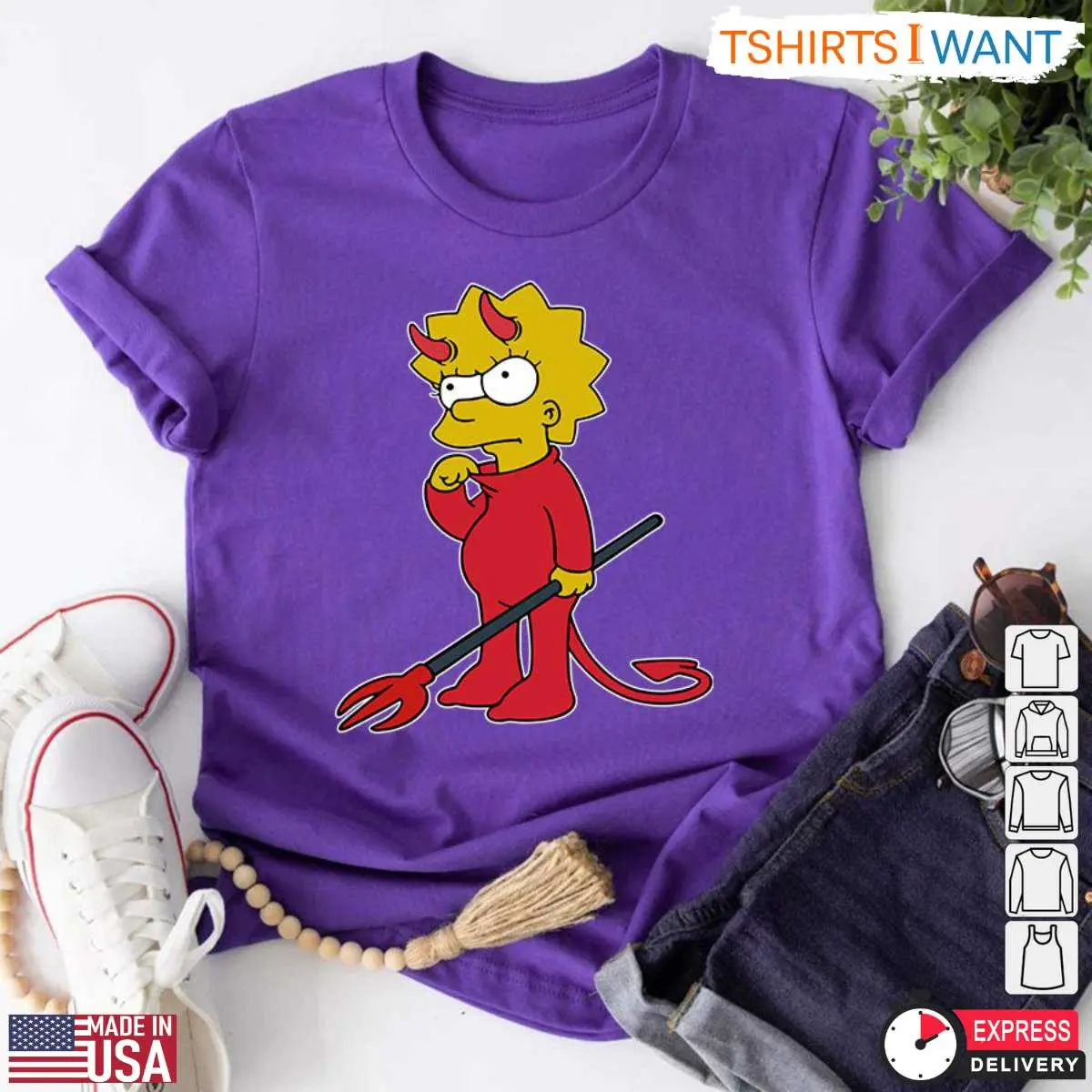Lisa Simpson Halloween Devil Costume T Shirt 4 1.jpg