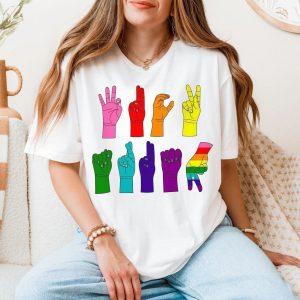 Love Is Love ASL Pride T Shirt E28093 Rainbow Sign Language Hands 5.jpg