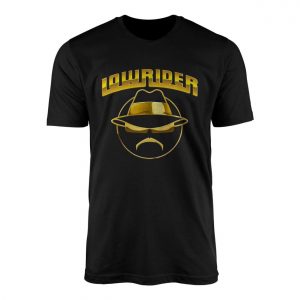 Lowrider Gold Logo Chicano Style Hat and Shades Graphic T Shirt 1 1.jpg
