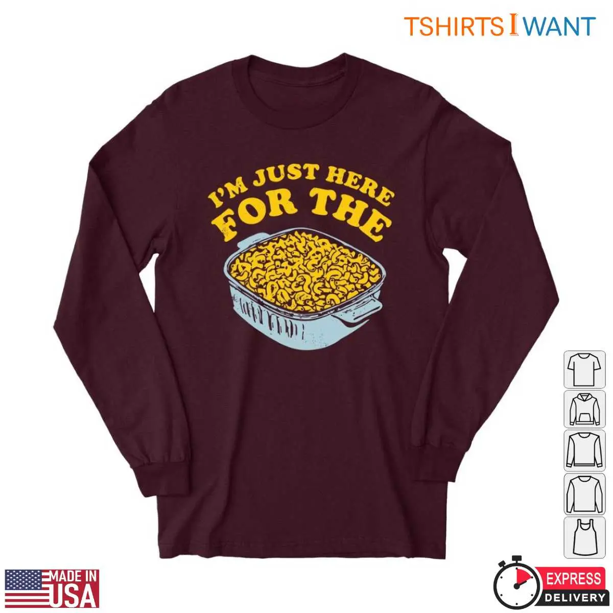 Mac and Cheese T-Shirt - I'm Just Here for the Good Stuff 11 Mac and Cheese T-Shirt Detail