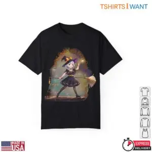 Magical Girl Anime Witch Cat Halloween T-Shirt 9 Magical Girl Anime Witch Cat Halloween T Shirt 4 1.jpg