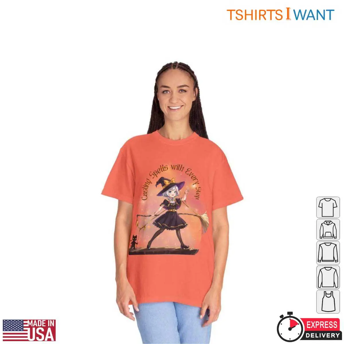 Magical Girl Anime Witch Cat Halloween T-Shirt 5 Magical Girl Anime Witch Cat Halloween T Shirt 5 1.jpg
