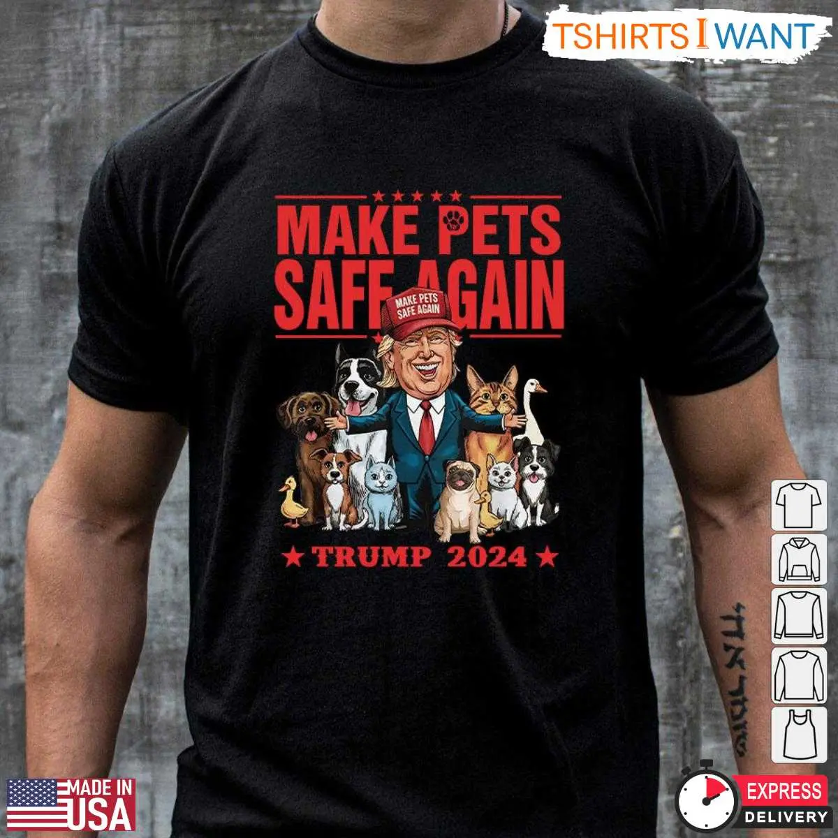Make Pets Safe Again Trump T Shirt Funny Pet Political Tee 2 1.jpg