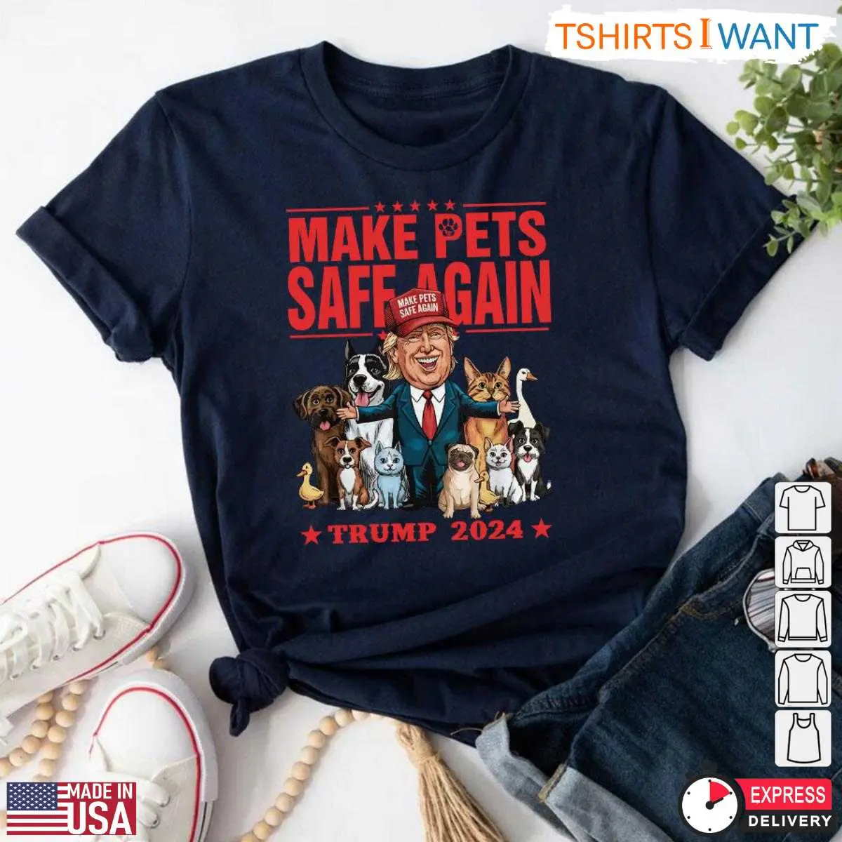 Make Pets Safe Again Trump T Shirt Funny Pet Political Tee 6 1.jpg