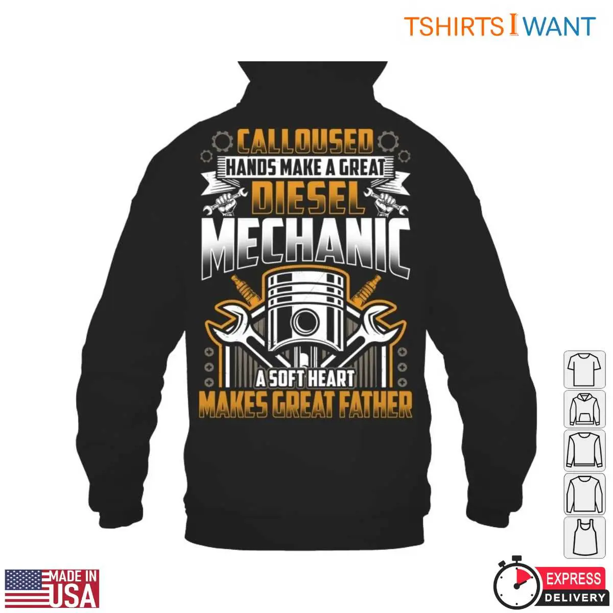 Mechanic T Shirt E28093 Calloused Hands Soft Heart Great Diesel Mechanic Father Graphic Tee 4.jpg