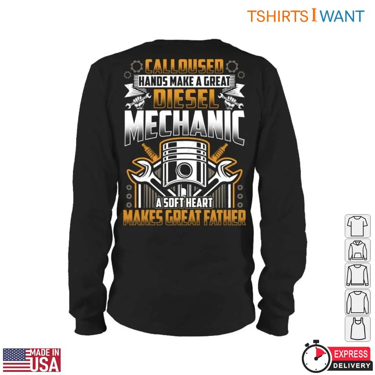 Mechanic T Shirt E28093 Calloused Hands Soft Heart Great Diesel Mechanic Father Graphic Tee 5.jpg