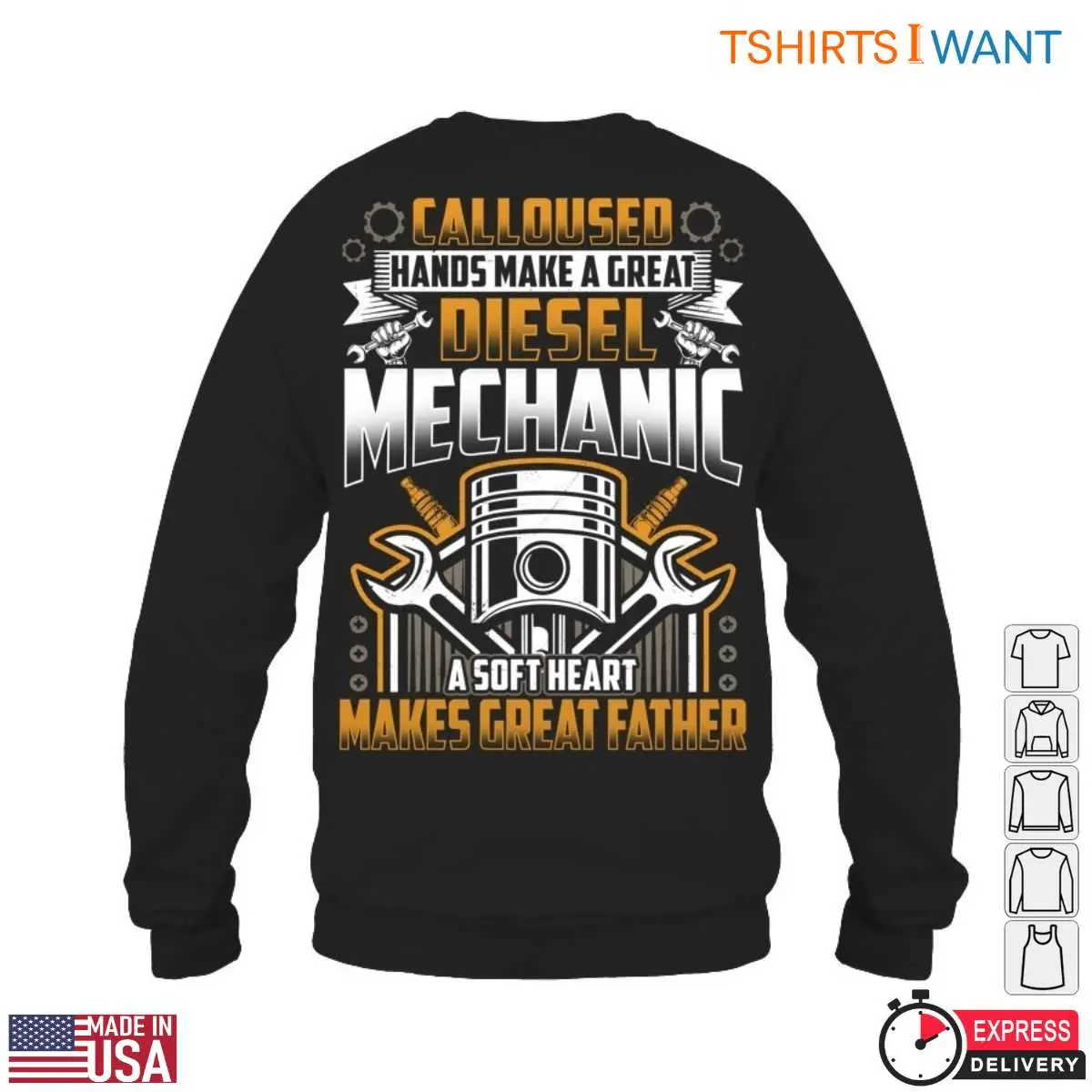 Mechanic T Shirt E28093 Calloused Hands Soft Heart Great Diesel Mechanic Father Graphic Tee 6.jpg