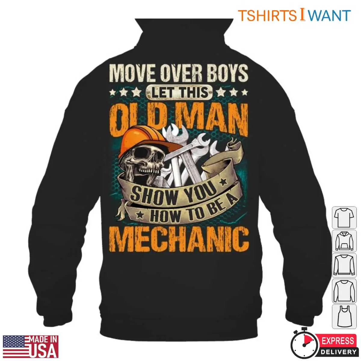 Mechanical Skull T-Shirt - Move Over Boys, Let This Old Man Show You How to Be a Mechanic Tee 2 Mechanical Skull Experienced Mechanic Skills T Shirt 2 1.jpg