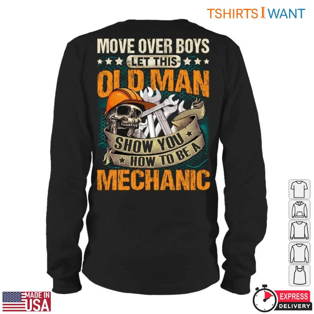 Mechanical Skull T-Shirt - Move Over Boys, Let This Old Man Show You How to Be a Mechanic Tee 3 Mechanical Skull Experienced Mechanic Skills T Shirt 3 1.jpg