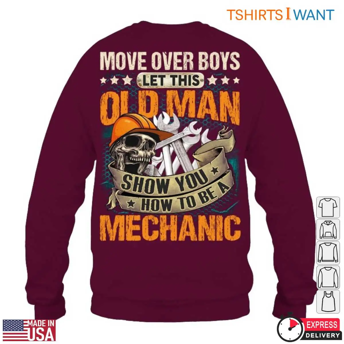 Mechanical Skull T-Shirt - Move Over Boys, Let This Old Man Show You How to Be a Mechanic Tee 5 Mechanical Skull Experienced Mechanic Skills T Shirt 5 1.jpg