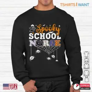 Medical Halloween Shirts: Spooky School Nurse Health Worker Halloween Costume 8 Medical Halloween Shirts Spooky School Nurse Tee 3 1.jpg
