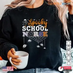 Medical Halloween Shirts: Spooky School Nurse Health Worker Halloween Costume 11 Medical Halloween Shirts Spooky School Nurse Tee 6 1.jpg