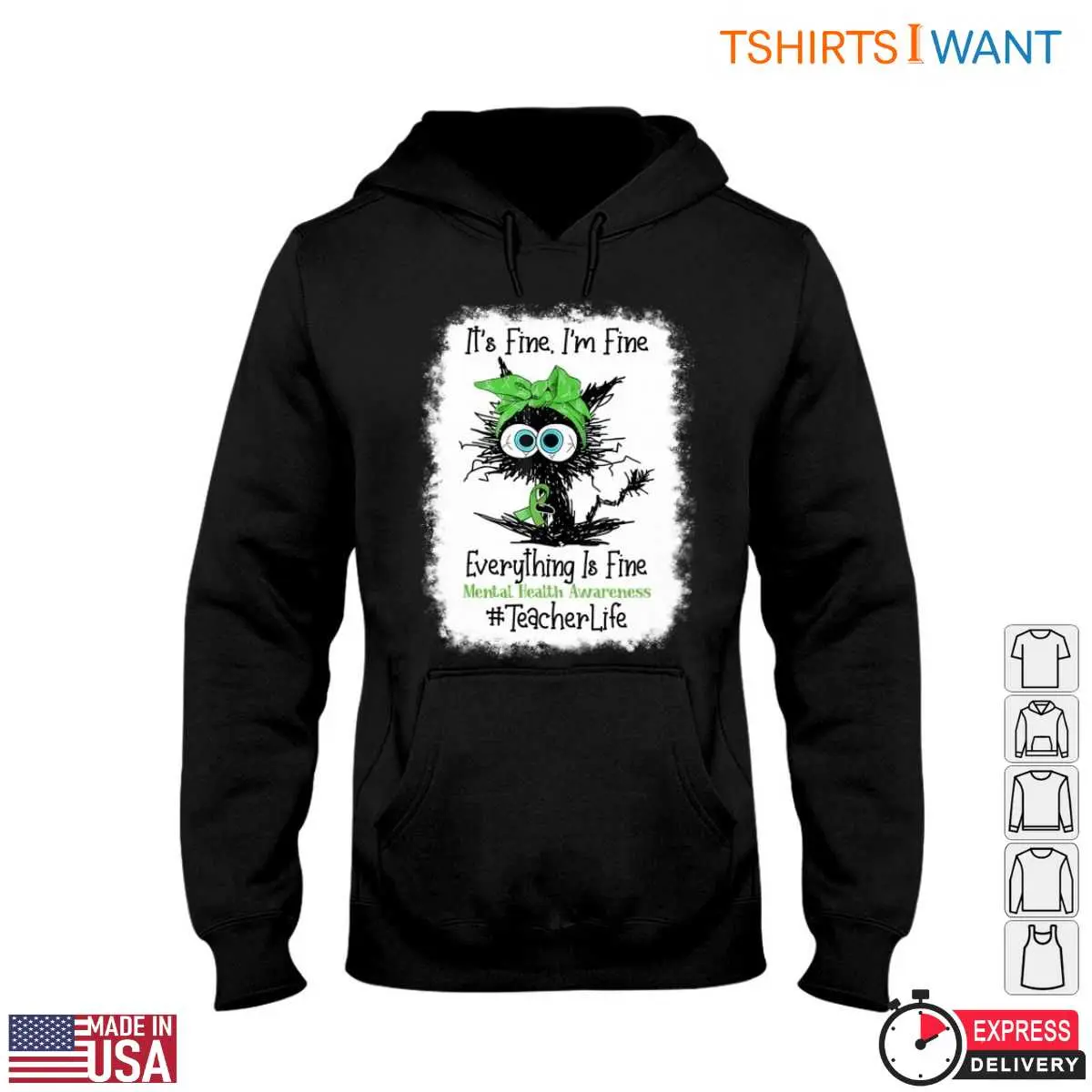 Mental Health Awareness Teacher T Shirt Its Fine Im Fine Everything Is Fine 4 1.jpg