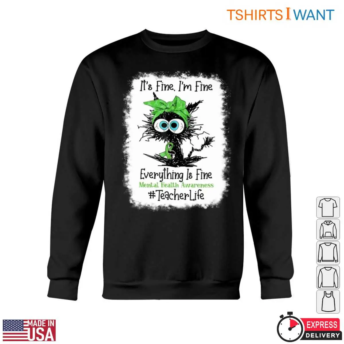 Mental Health Awareness Teacher T Shirt Its Fine Im Fine Everything Is Fine 5 1.jpg