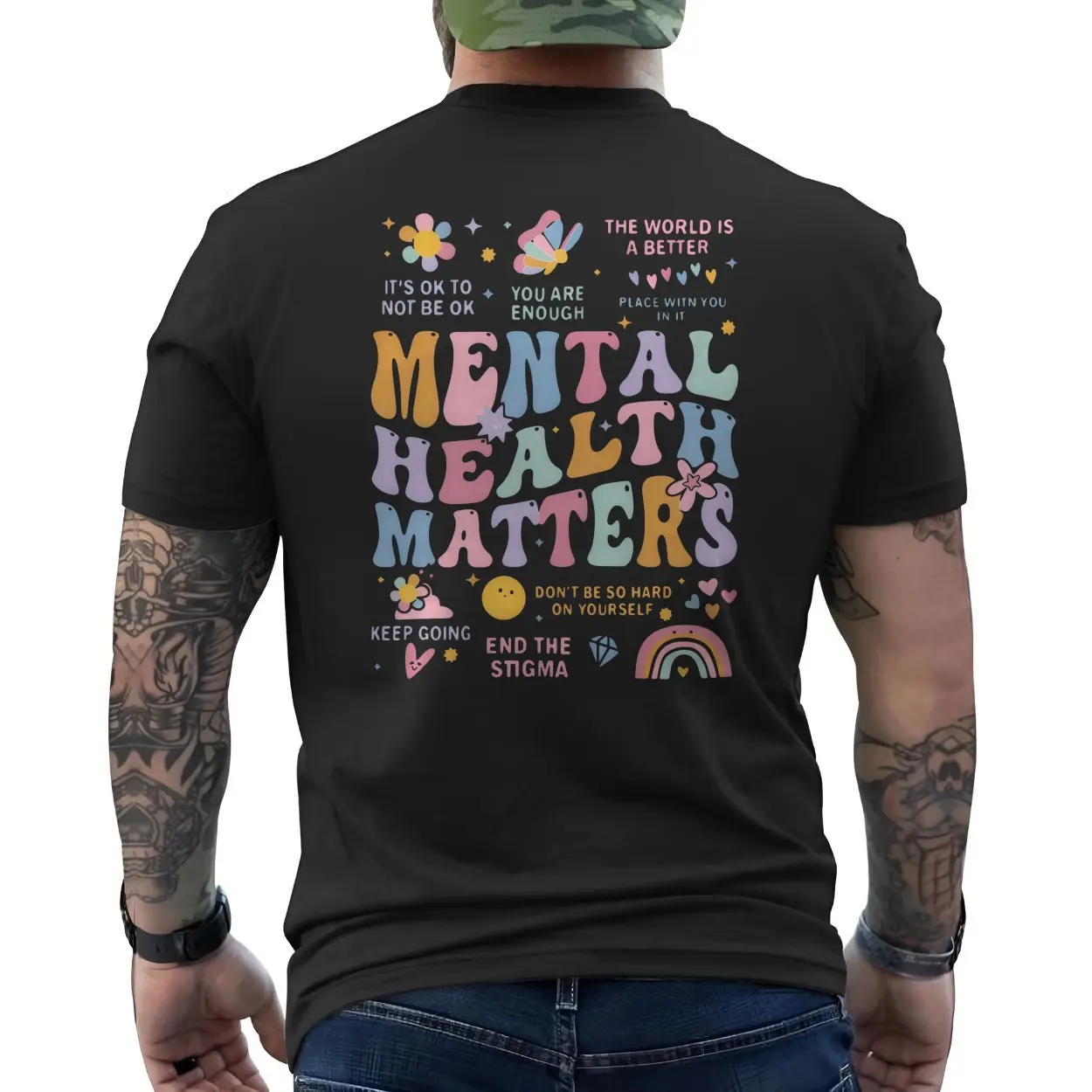 Mental Health Matters Positive Affirmation Rainbow T Shirt 6 1.jpg