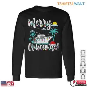 Merry Christmas Cruise T-Shirt - Tropical Ship with Lights and Santa Hat 7 Merry Christmas Cruise T Shirt Tropical Ship with Lights and Santa Hat 2 1.jpg