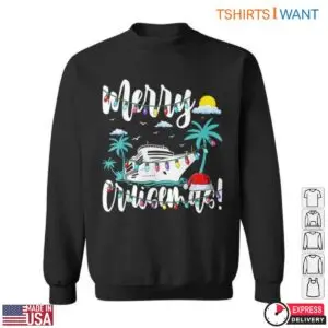 Merry Christmas Cruise T-Shirt - Tropical Ship with Lights and Santa Hat 8 Merry Christmas Cruise T Shirt Tropical Ship with Lights and Santa Hat 3 1.jpg