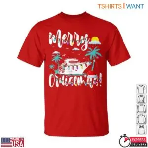 Merry Christmas Cruise T-Shirt - Tropical Ship with Lights and Santa Hat 10 Merry Christmas Cruise T Shirt Tropical Ship with Lights and Santa Hat 5 1.jpg