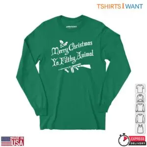 Merry Christmas Quotes T-Shirt - 'Ya Filthy Animal' Holiday Tee 6 Merry Christmas Quotes T Shirt Ya Filthy Animal Holiday Tee 2 1.jpg