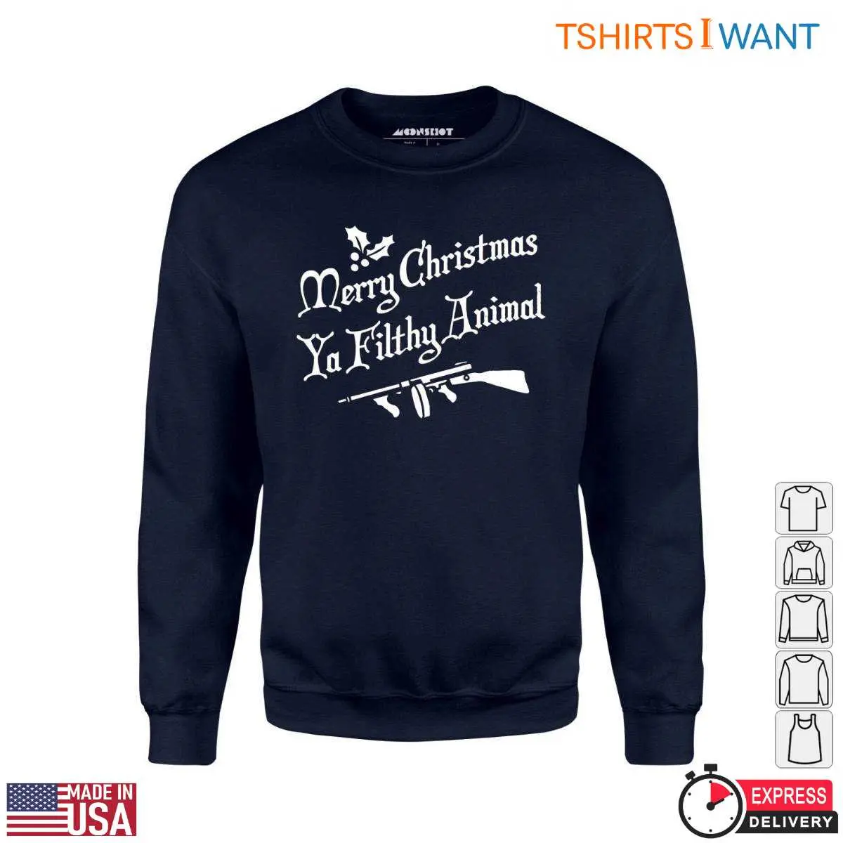 Merry Christmas Quotes T Shirt Ya Filthy Animal Holiday Tee 3 1.jpg