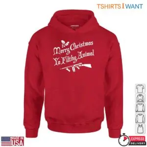 Merry Christmas Quotes T-Shirt - 'Ya Filthy Animal' Holiday Tee 9 Merry Christmas Quotes T Shirt Ya Filthy Animal Holiday Tee 5 1.jpg