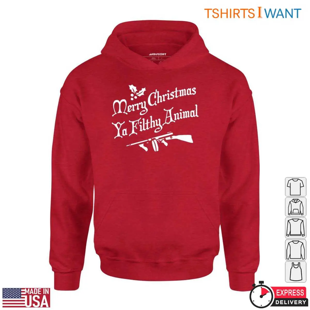 Merry Christmas Quotes T Shirt Ya Filthy Animal Holiday Tee 5 1.jpg