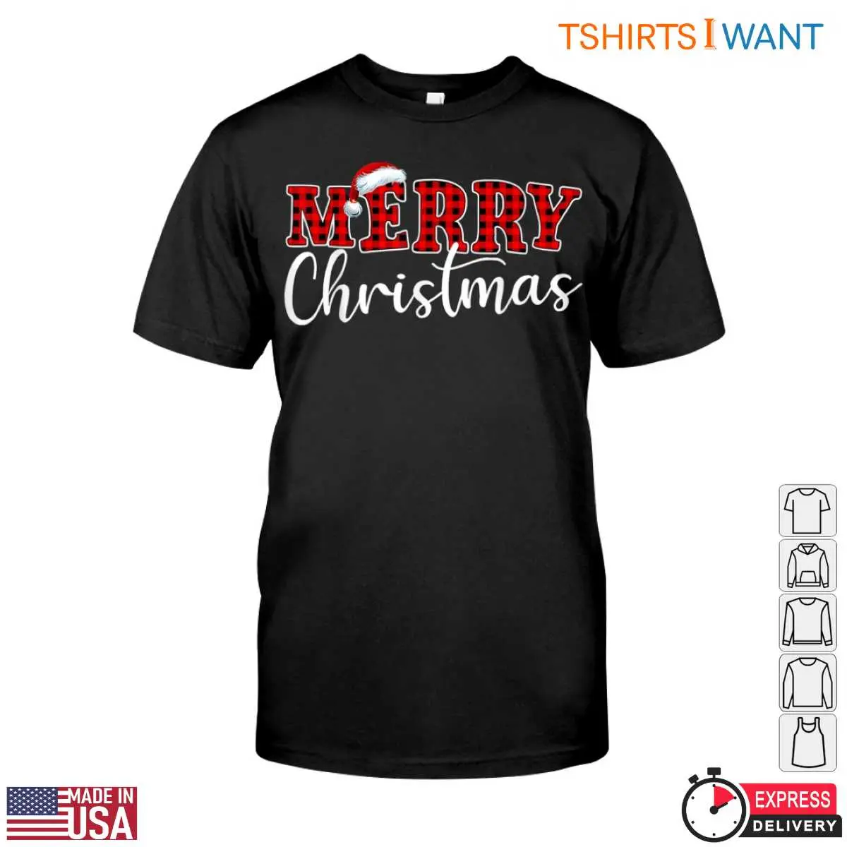 Merry Christmas Red Black Lumberjack Plaid T Shirt Buffalo Check Holiday 1 1 1.jpg