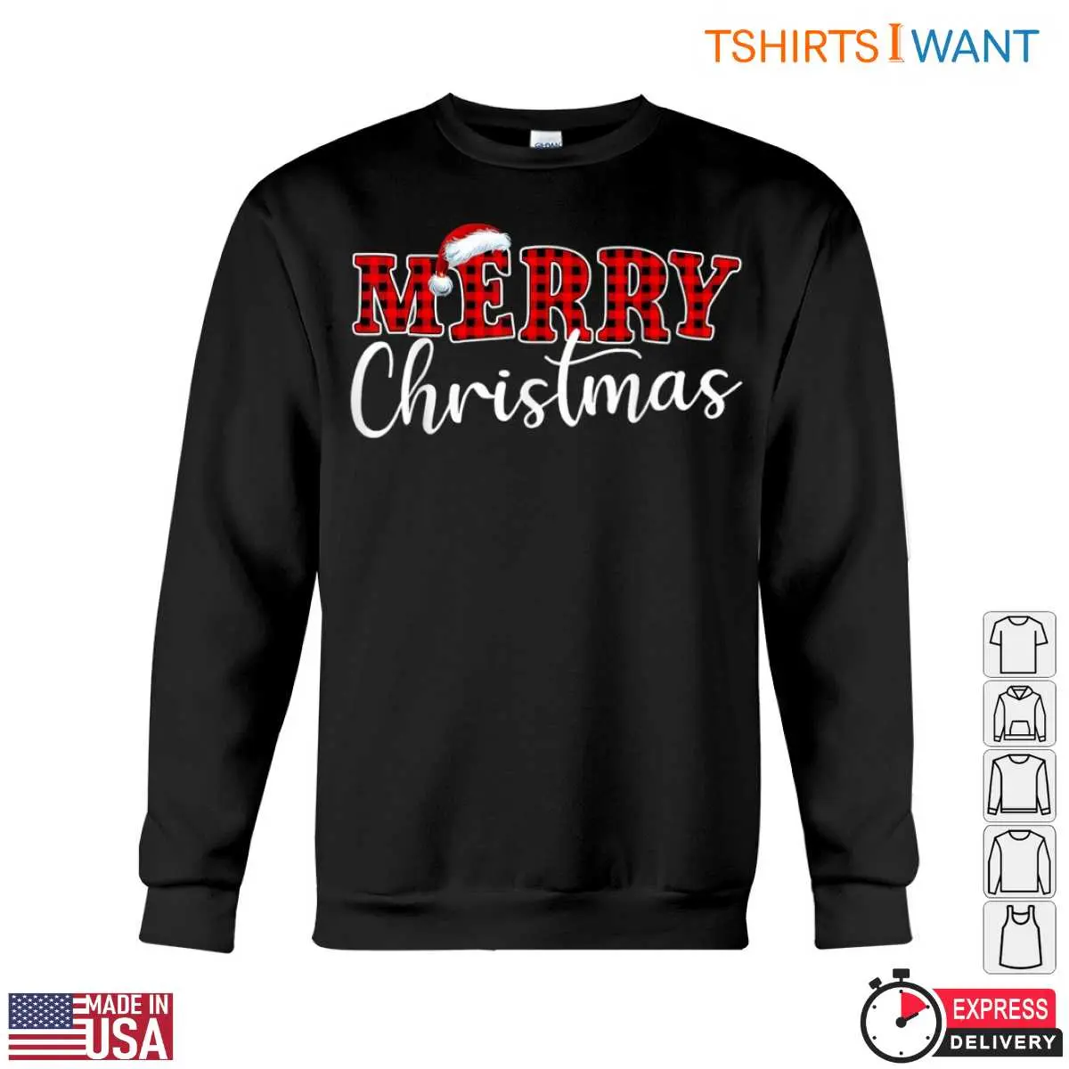 Merry Christmas Red Black Lumberjack Plaid T Shirt Buffalo Check Holiday 3 1 1.jpg