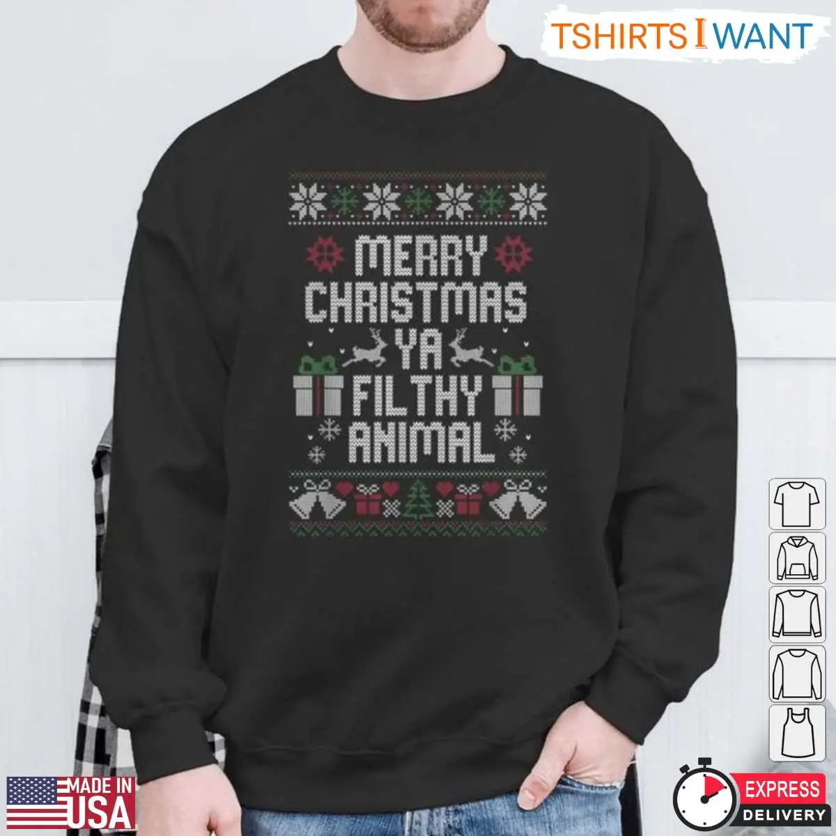 Merry Christmas Ya Filthy Animal Fun T Shirt 3 1.jpg