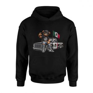 Mexican Gangster Bear Lowrider Truck T Shirt 2 1.jpg