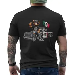 Mexican Gangster Bear Lowrider Truck T-Shirt 12 Mexican Gangster Bear Lowrider Truck T Shirt 6 1.jpg