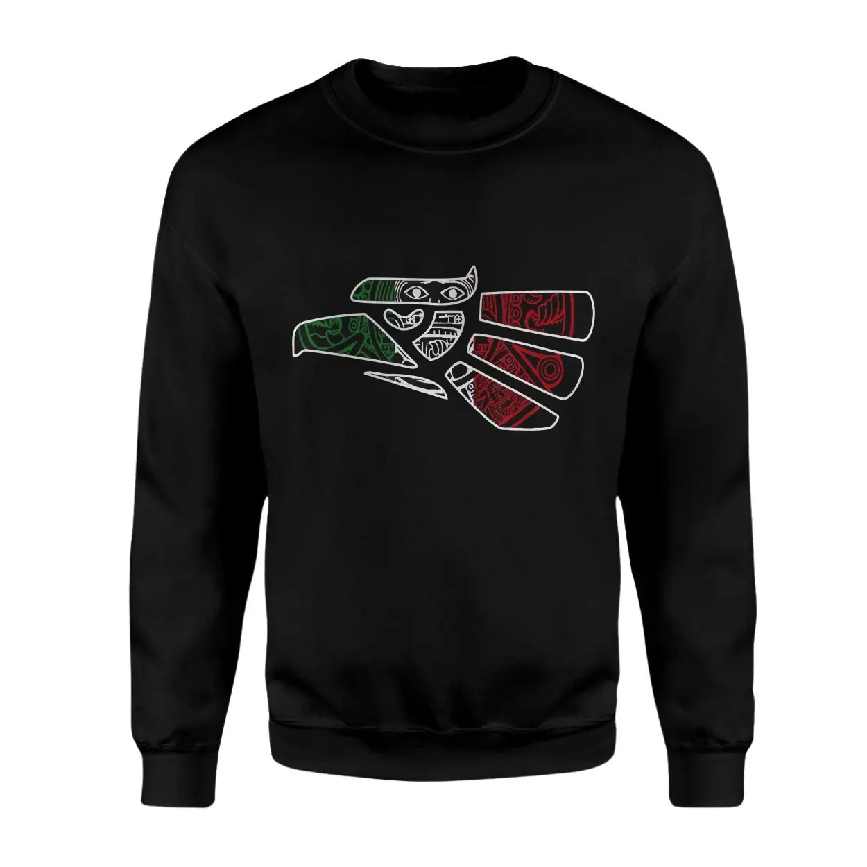Mexican Tribal Eagle T Shirt E28093 Red Green Aztec Style Design 3.jpg