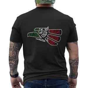 Mexican Tribal Eagle T Shirt E28093 Red Green Aztec Style Design 6.jpg