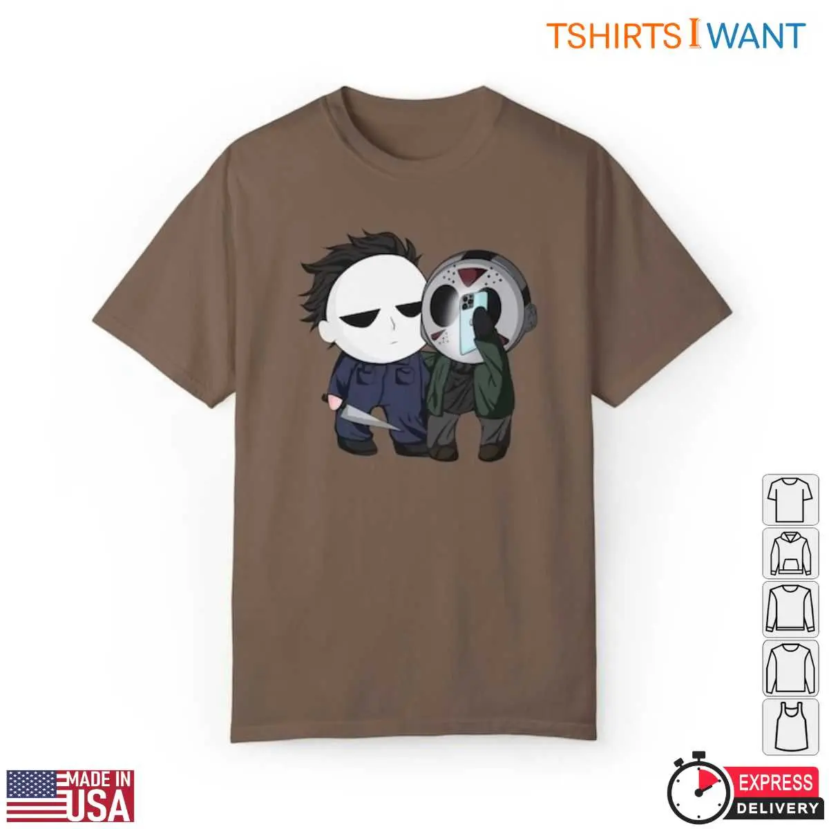 Michael Myers And Jason Cartoon Horror T-Shirt 8 Michael Myers And Jason Cartoon Horror T Shirt 8 1.jpg