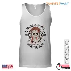 Michael Myers Butcher Shop Hoodie - Horror Movie Character Design Shirt 9 Michael Myers Butcher Shop Horror Character Hoodie 5 1.jpg