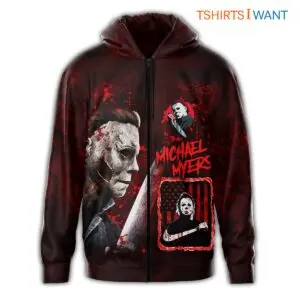 Michael Myers Collage Hoodie – Bloody Halloween Costume for Horror Fans 7 Michael Myers Collage Bloody Halloween Costume Hoodie 4 1.jpg