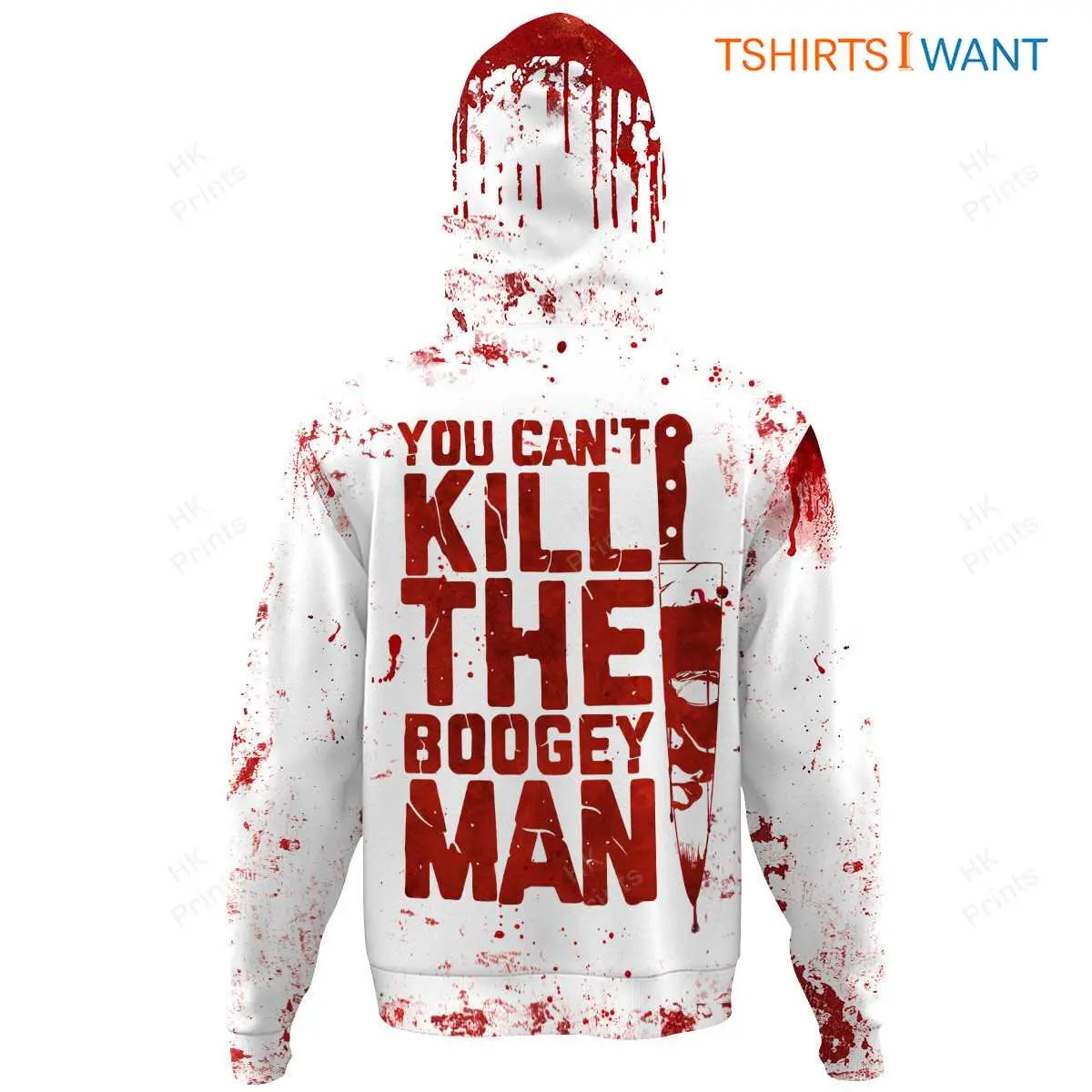 Michael Myers Nike Parody Hoodie – Bloody Halloween Costume for Horror Fans 7 Michael Myers Nike Parody Hoodie Detail