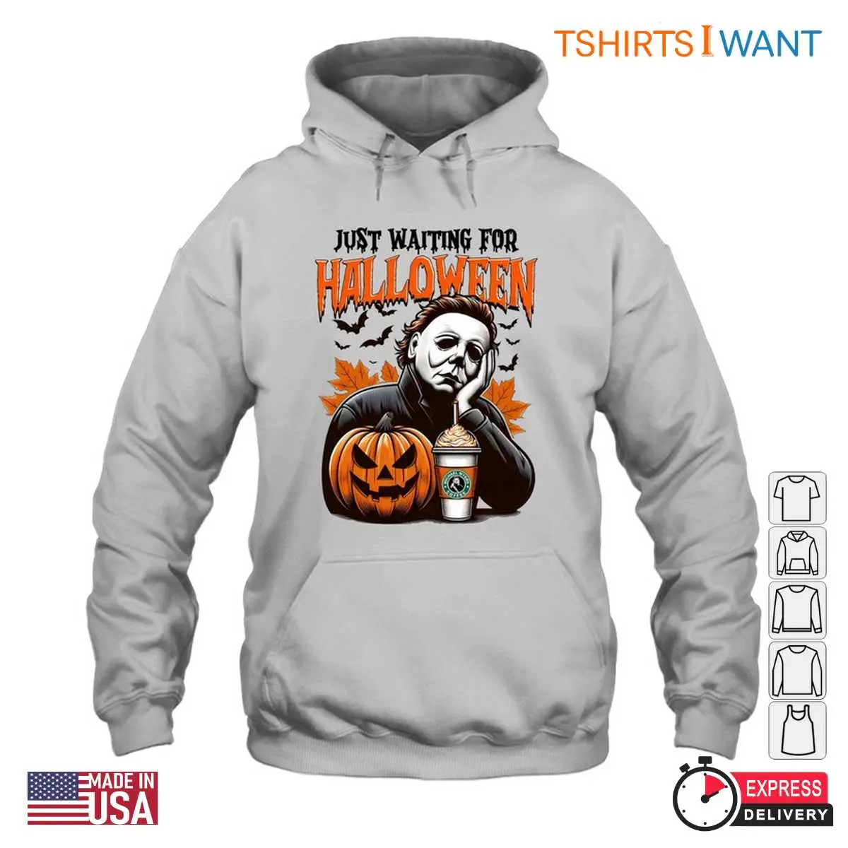 Michael Myers Waiting for Halloween Pumpkin Spice Tee 5 1.jpg