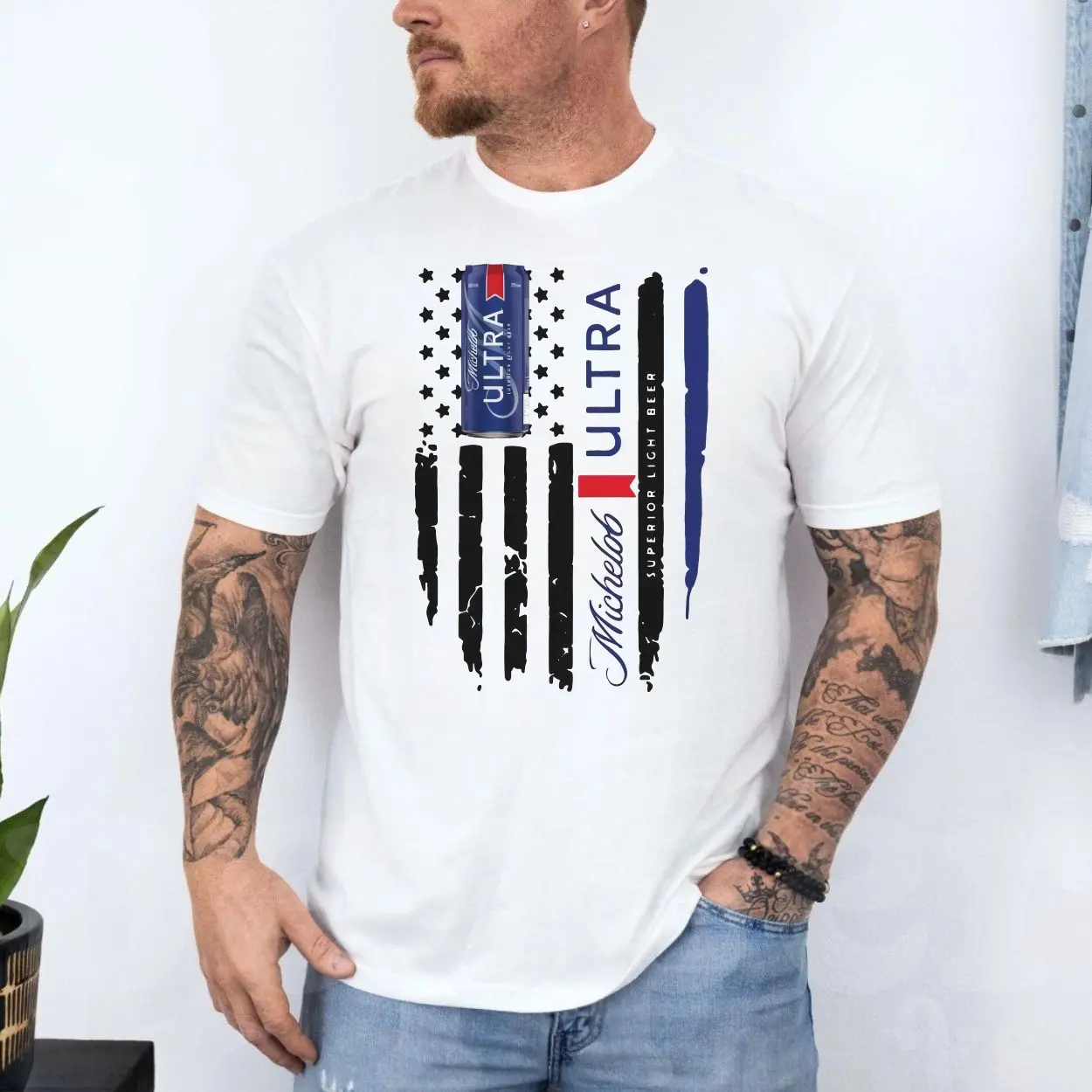 Michelob Ultra T Shirt Patriotic American Flag 4th of July Beer 4 1.jpg