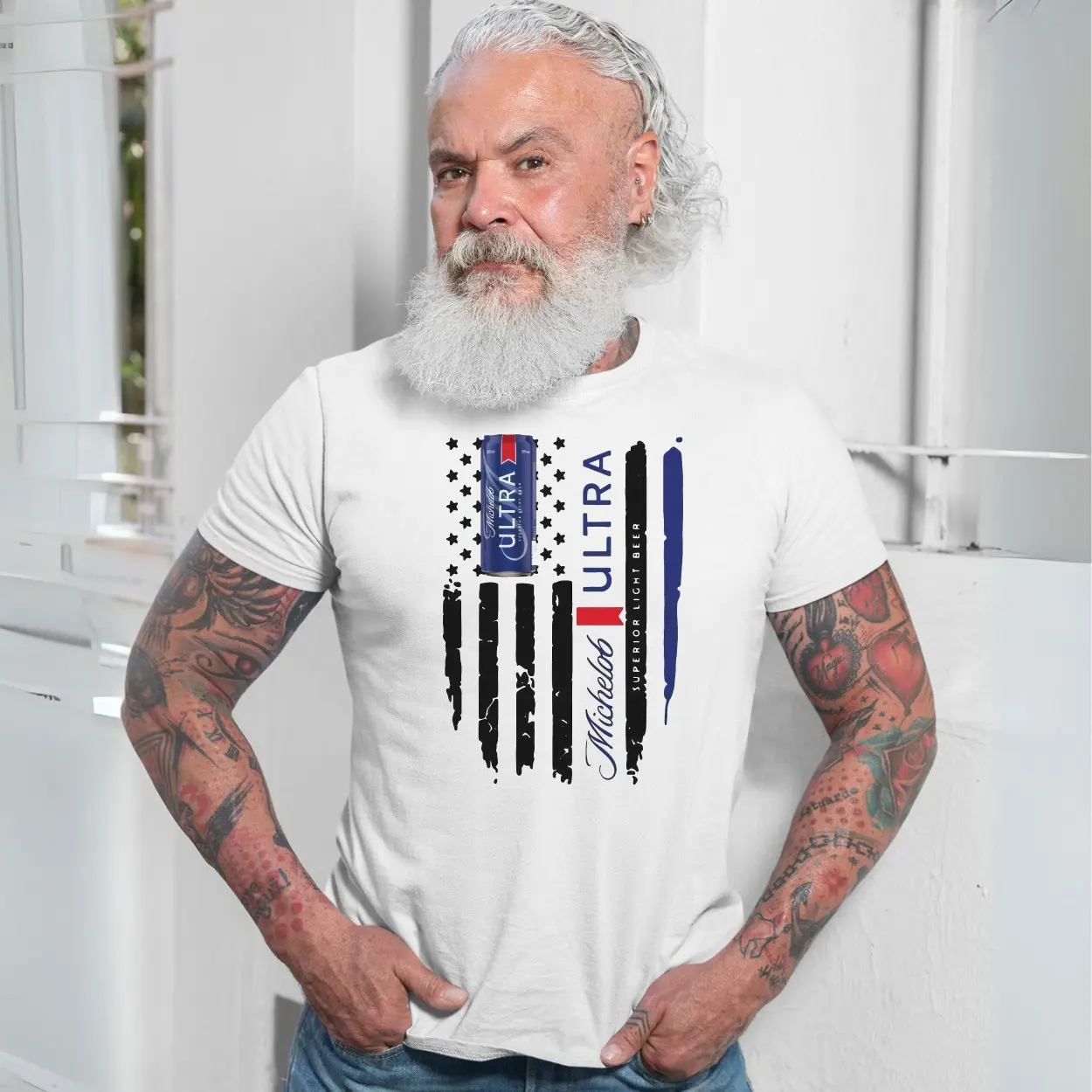 Michelob Ultra T Shirt Patriotic American Flag 4th of July Beer 7 1.jpg