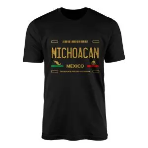 Michoacan Mexico T shirt E28093 Vintage License Plate Design Tee 1.jpg